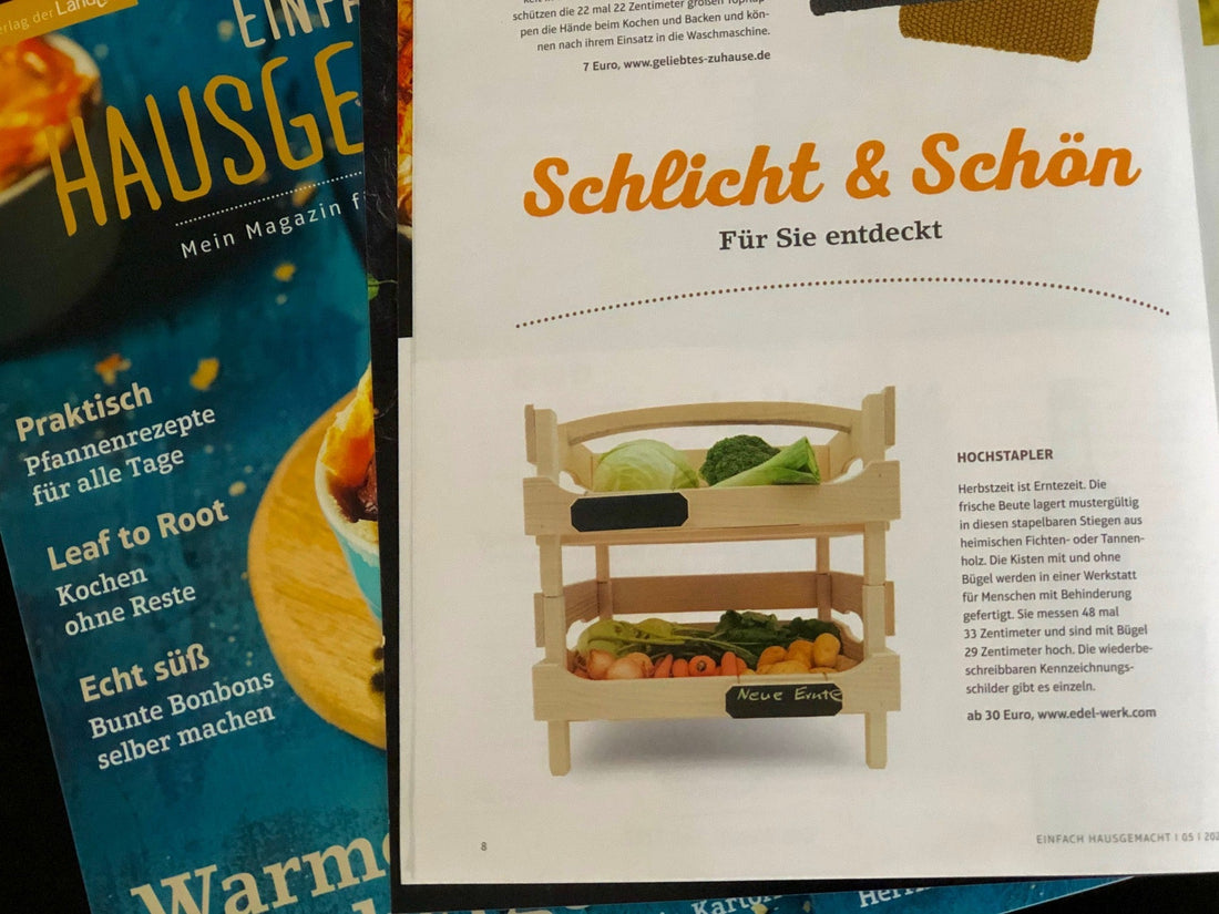 "EINFACH HAUSGEMACHT" berichtet über die Stapelstiegen der Edel-Werk GmbH