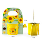 Mini-Gießkanne mit Sonnenblumenkernen - gelb