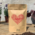 Botschaftsbeutel I LOVE YOU MOM - Pflanzbeutel mit Anzuchtserde & Samen