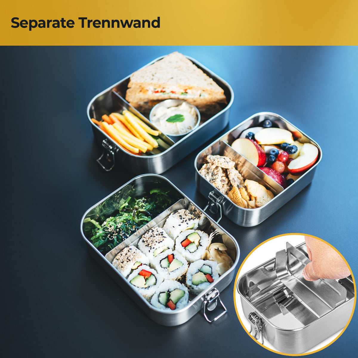 Brotdose aus Edelstahl 800ml