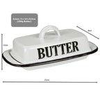 Maße der Butterdose 13cm Höher, 21cm Länge, 8cm Breite