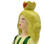 Yoga Figur Meditation in Pink, Gelb und Grün