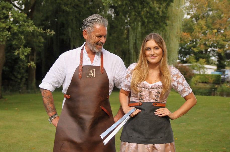 Küchenschürze kurz Canvas, Schwarz