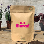 Botschaftsbeutel STATT BLUMEN -  Pflanzbeutel mit Anzuchtserde & Samen