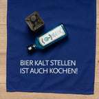 Geschirrtuch blau BIER KALT STELLEN
