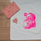 Geschirrtuch - Weihnachtsmann, neon pink