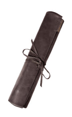 Messertasche aus gewachstem Rindleder, Braun