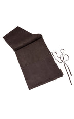 Messertasche aus gewachstem Rindleder, Braun