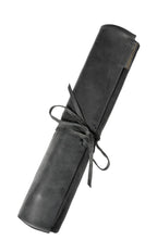 Messertasche aus gewachstem Rindsleder, grau