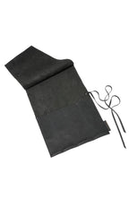 Messertasche aus gewachstem Rindsleder, grau