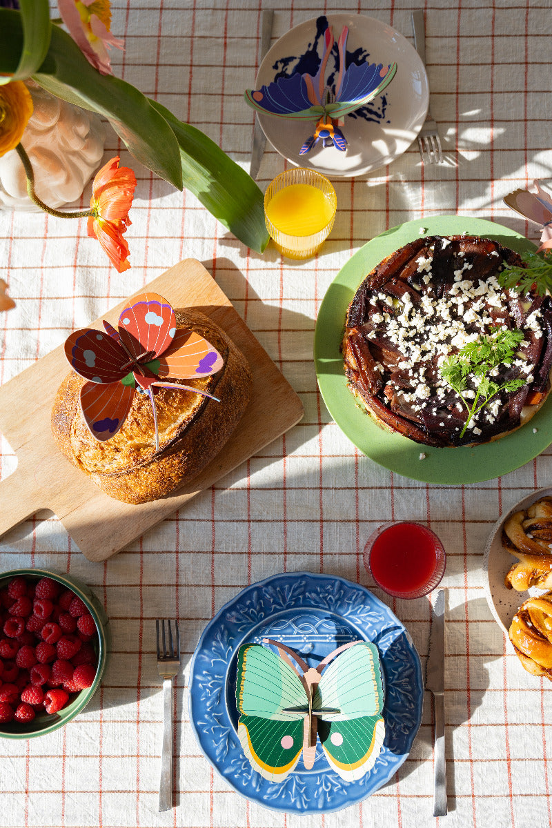 Wanddeko 3D Farngestreifter Schmetterling