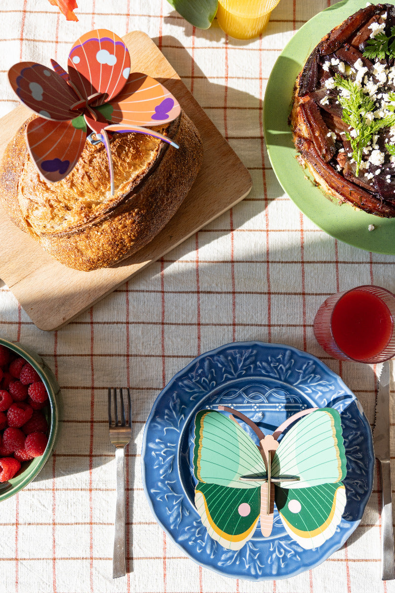 Wanddeko 3D Farngestreifter Schmetterling