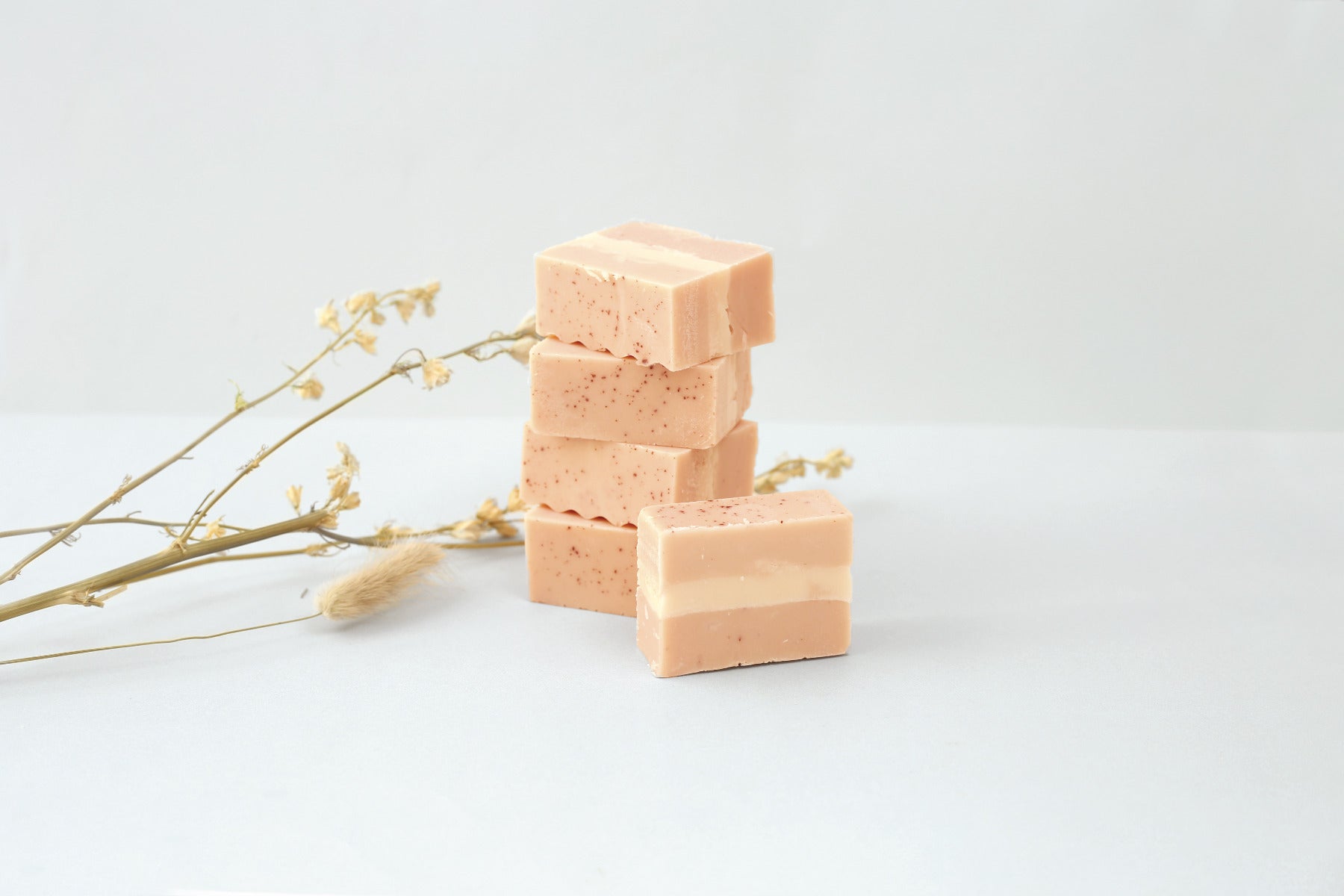 Die DIY Seife in Deko gestellt