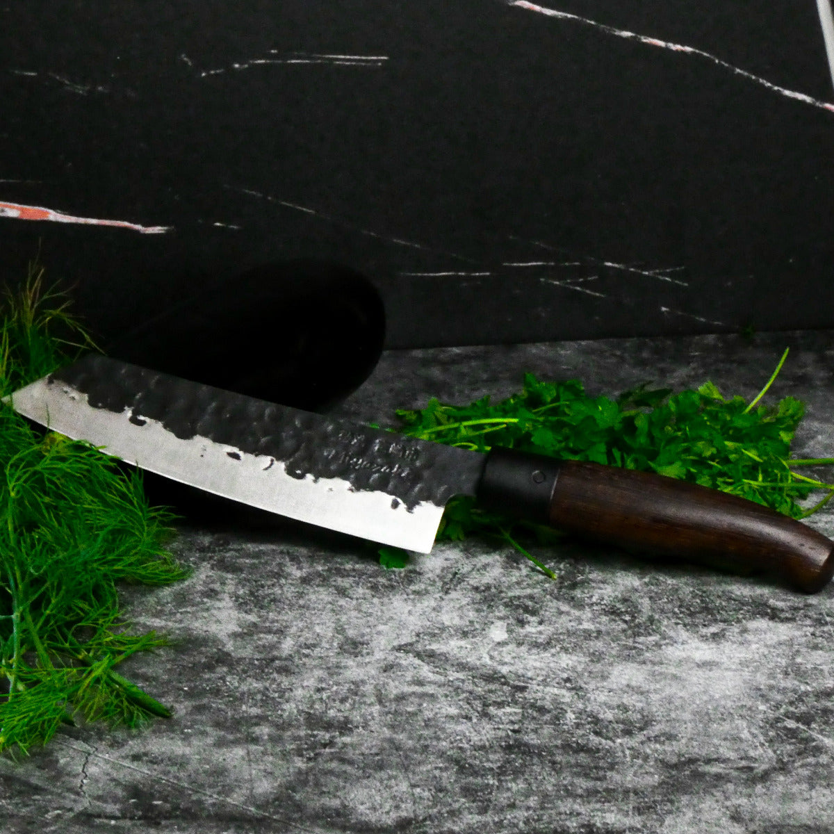 TAKAHIRO MIYAZAKI Santoku Messer mit einer Klinge aus japanischem blauem Papierstahl