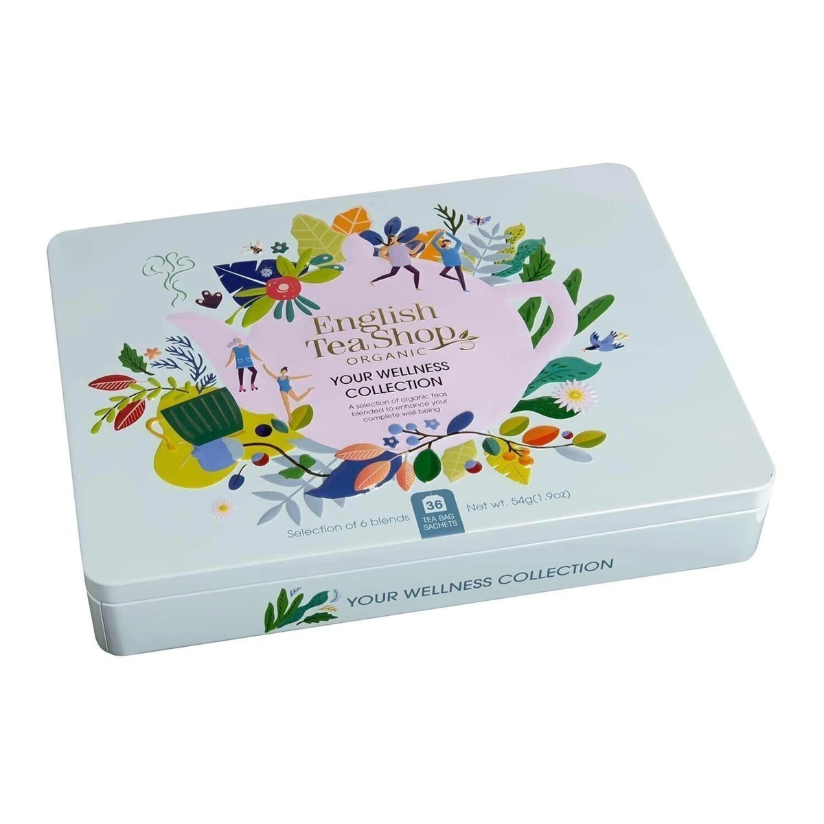 Tee Kollektion "Wellness" BIO Teegeschenk in edler Metalldose