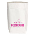 Papiertüte, klein - Schöne Bescherung , neon Pink