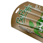 Glastrinkhalme 4er Set mit Bürste