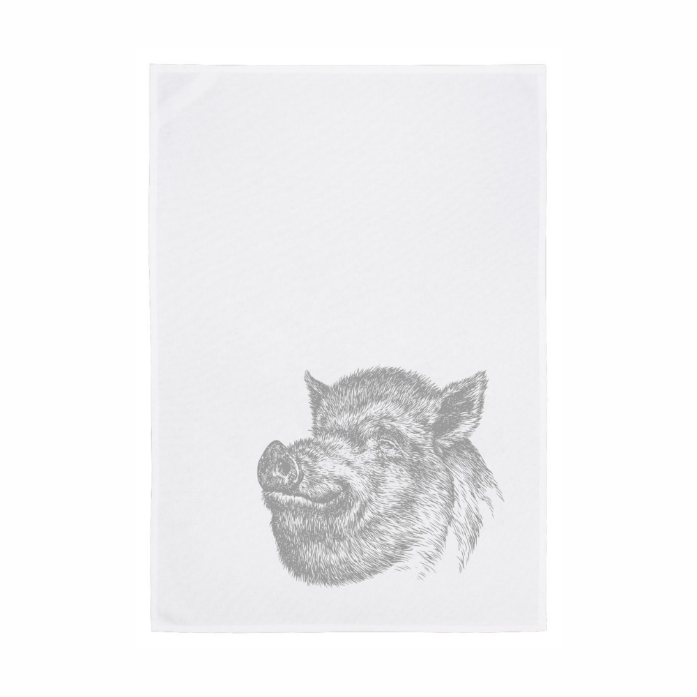 Geschirrtuch - Wildschwein, grau