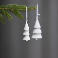 SANTA Weihnachtsglocke Anhänger aus Biskuitporzellan