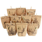 DIY Adventskalender Weihnachten & Advent zum Befüllen - 24 Papiertüten - Motiv Cozy Winter