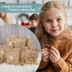 DIY Adventskalender Weihnachten & Advent zum Befüllen - 24 Papiertüten - Motiv Cozy Winter