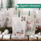 DIY Adventskalender Weihnachten & Advent zum Befüllen - 24 Papiertüten - Motiv Hygge
