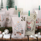 DIY Adventskalender Weihnachten & Advent zum Befüllen - 24 Papiertüten - Motiv Hygge