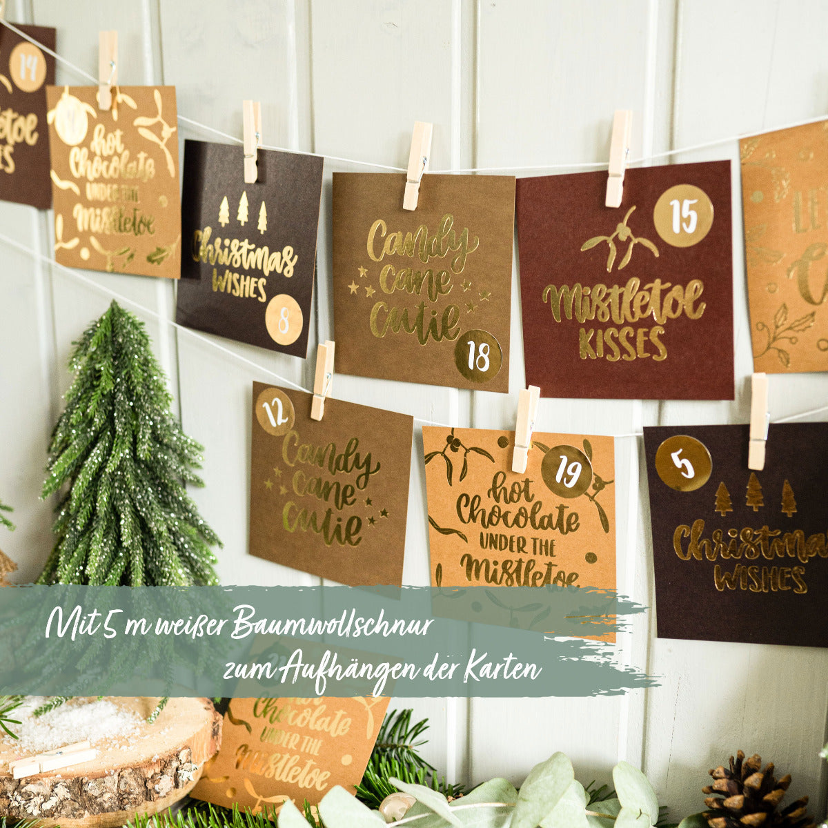 DIY Adventskalender Weihnachten & Advent - Rubbelkalender