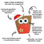 DIY Adventskalender "Eulen" Weihnachten & Advent zum Befüllen - 24 Papiertüten - Weihnachtseulen