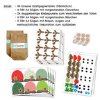 DIY Adventskalender Weihnachten & Advent zum Befüllen - 24 Papiertüten - Motiv Rentiere