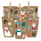 DIY Adventskalender Weihnachten & Advent zum Befüllen - 24 Papiertüten - Bunte Sticker