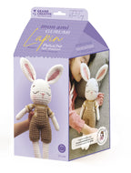 Verpackung des DIY Hakelsets für ein Kaninchen Plüschtier zur Geburt