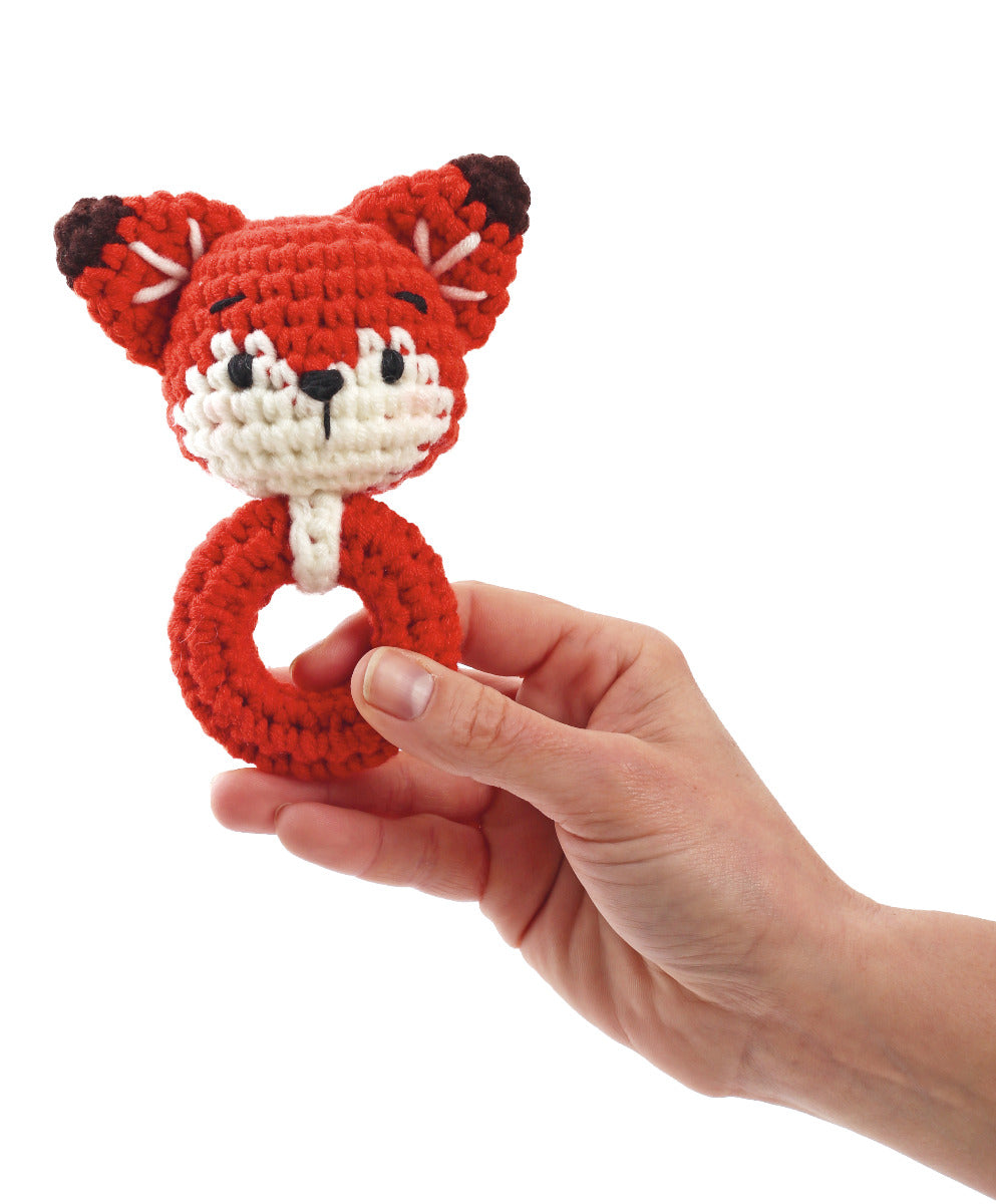 Positive Häkelfuchs – Handgemachtes Kuscheltier Als Emotionale Unterstützung – Süße Fuchs-Puppe Für Kinder & Erwachsene – Stilvolle Deko Für Zuhause & Büro – Perfektes Geschenk Für Alle Altersgruppen