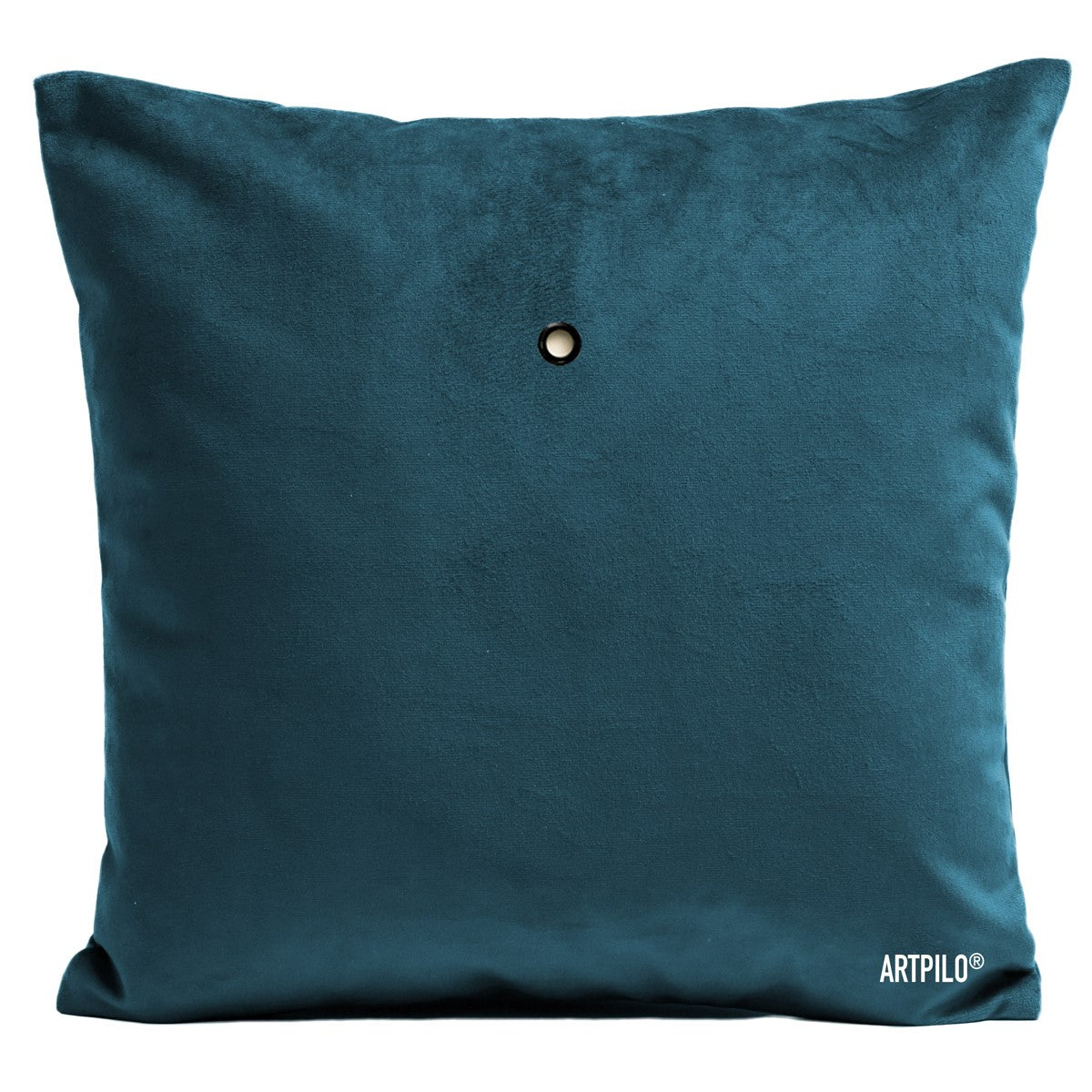 Rückseite des Zierkissen Dekokissen in Türkis