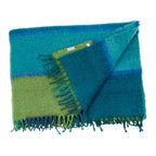 Mohairdecke türkis-blau
