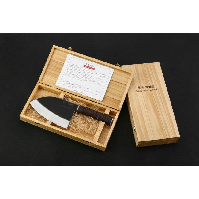 Das Hackbeil in der Holz Schatulle