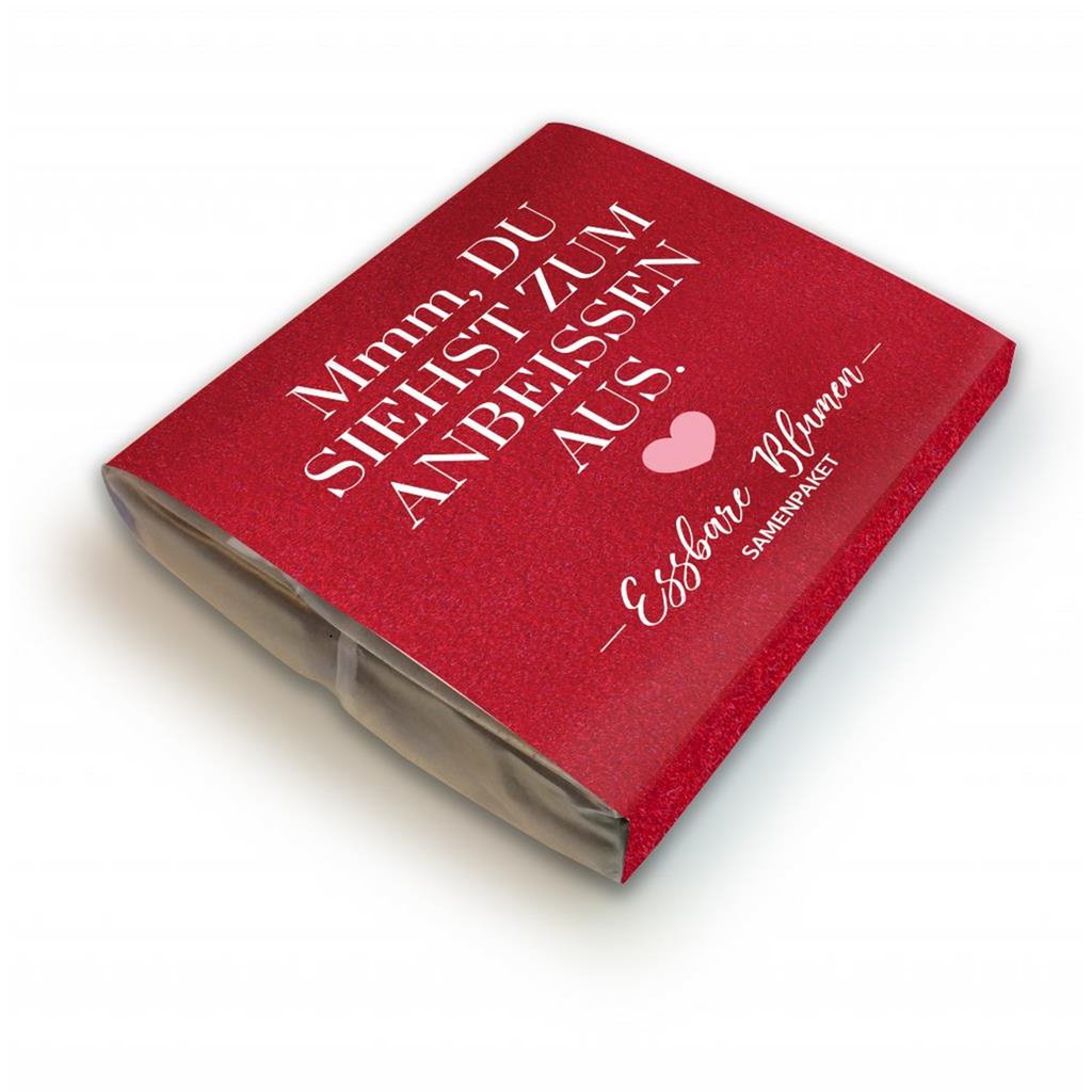 Samenpaket Essbare Blumen "Mmm, du siehst zum anbeissen aus"