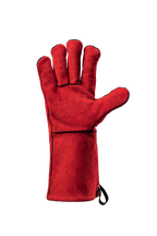 Grillhandschuh Feuermeister® Spaltleder rot, Gr. 8 S