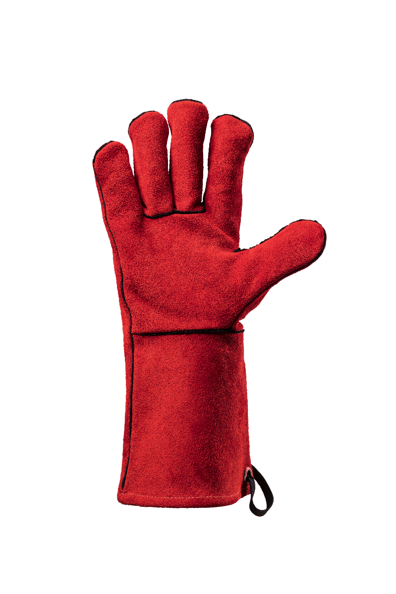 Grillhandschuh Feuermeister® Spaltleder rot, Gr. 8 S