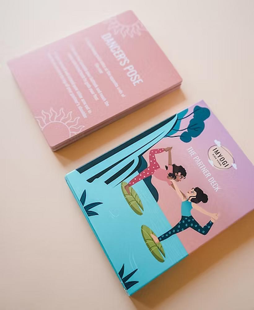 Kinder Yoga Karten zu Zweit - Achtsamkeitsgeschenk für Kinder IMYOGI (Englisch)