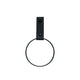 Handtuchring aus Leder S, Schwarz