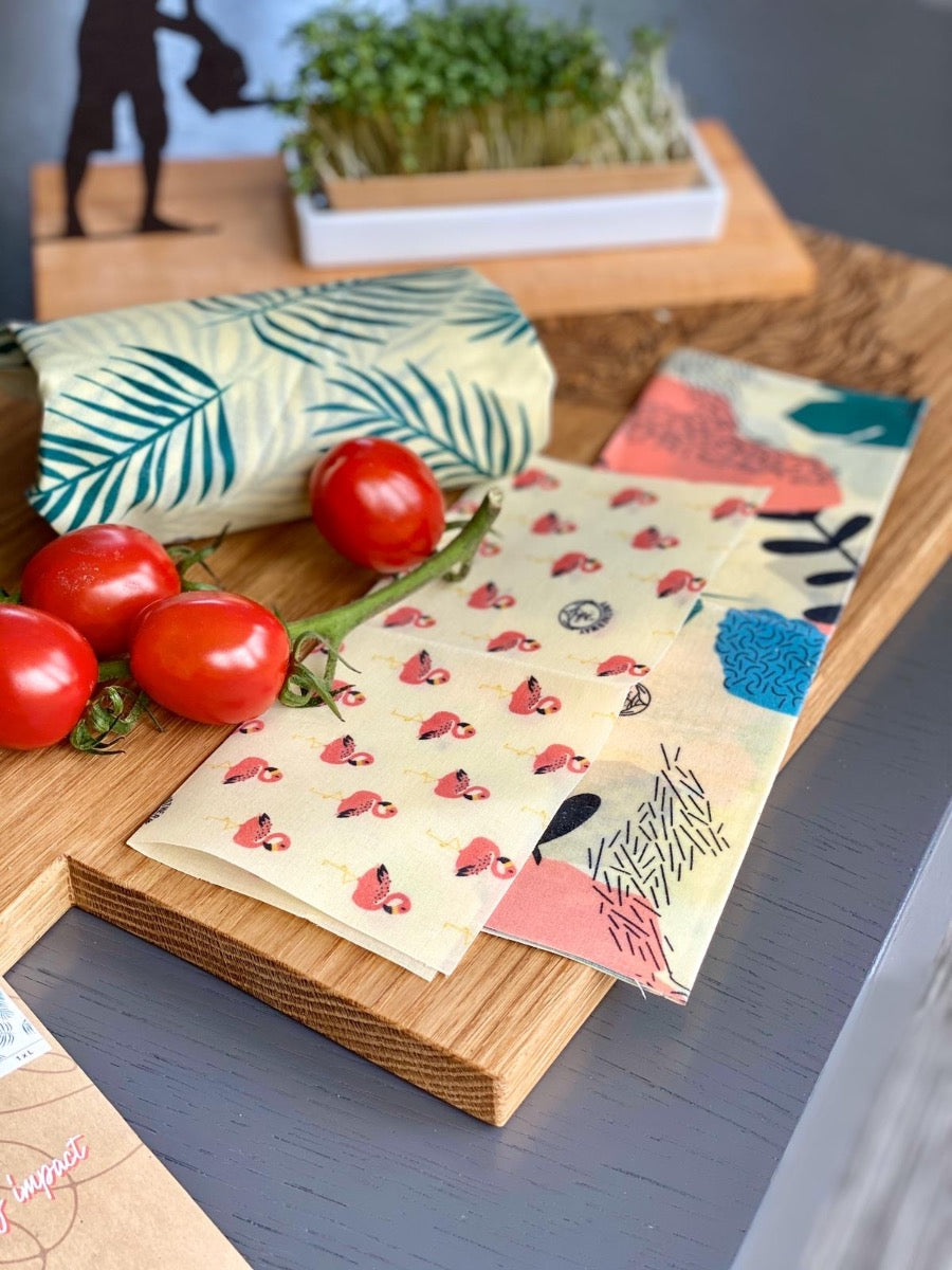 Bienenwachstücher Dreierset "Bee Wrap" - original Design