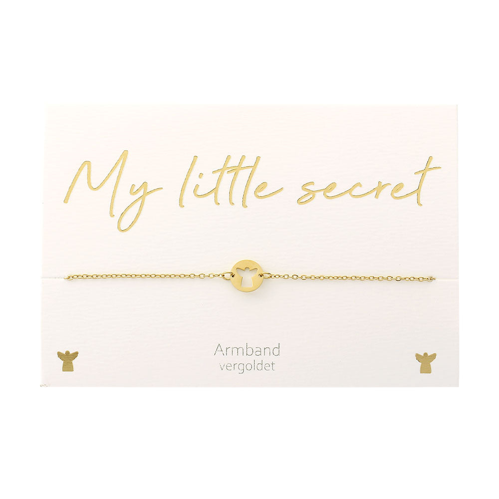 Armband Schutzengel - My little secret, vergoldet
