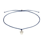 Das blaue Armband mit kleinem Engel Anhänger