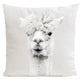 Kissen - Lama, weiß