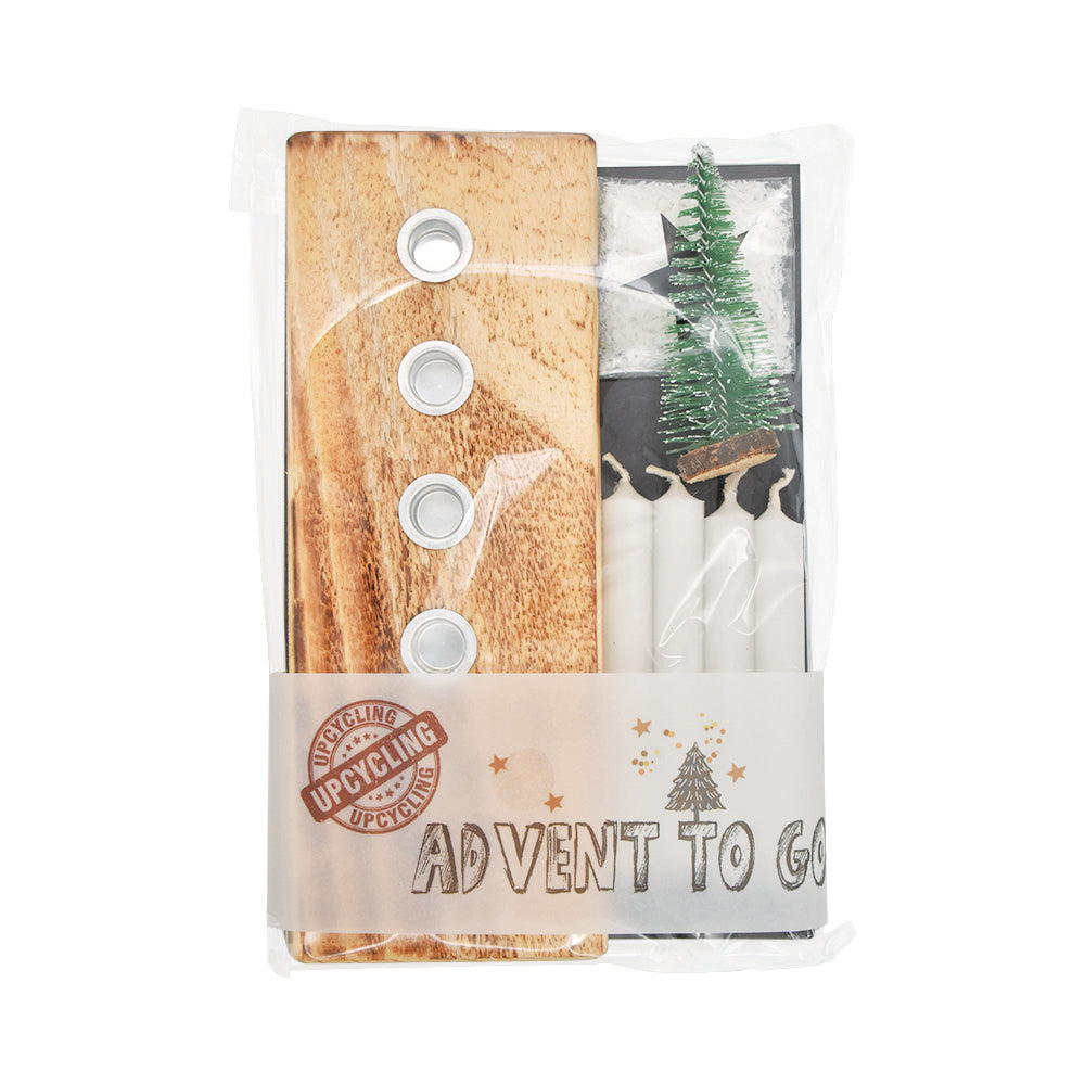 Der Adventskranz verpackt "Adventskranze to go" Upcycling