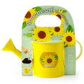 Mini-Gießkanne mit Sonnenblumenkernen - gelb