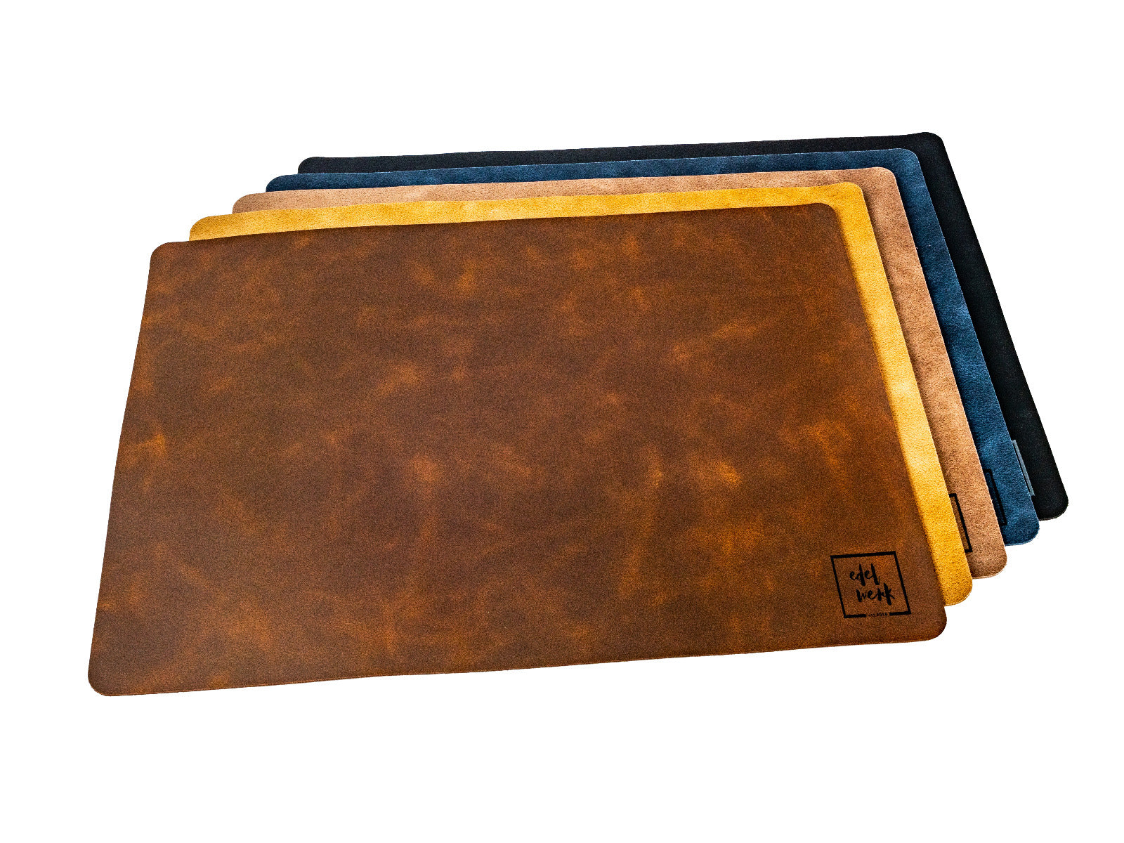 Leder Tischunterlage-Braun