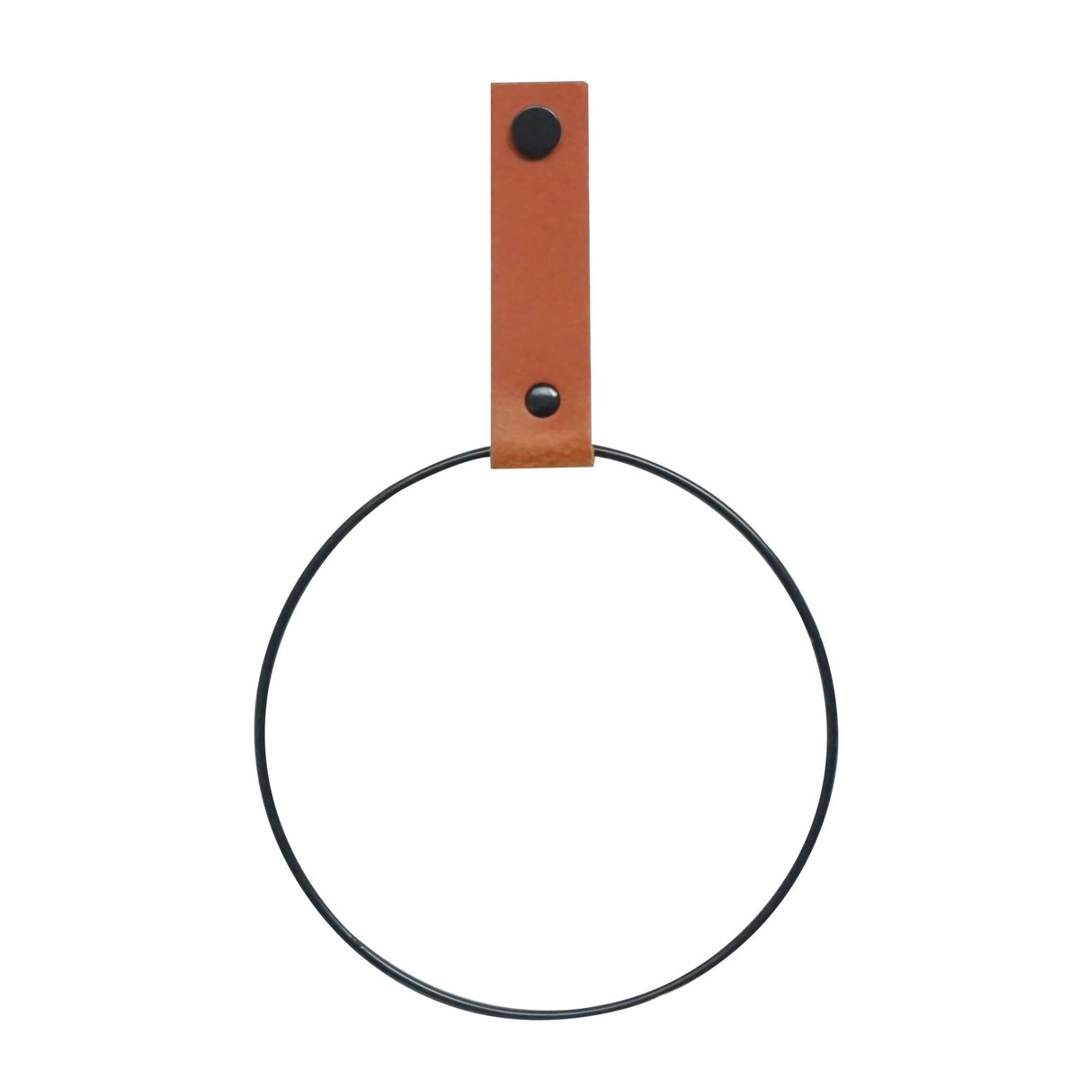 Handtuchring aus Leder M, Cognac