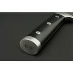 IZUMI ICHAGO Brotmesser Nahaufnahme der Unterseite des Griffs